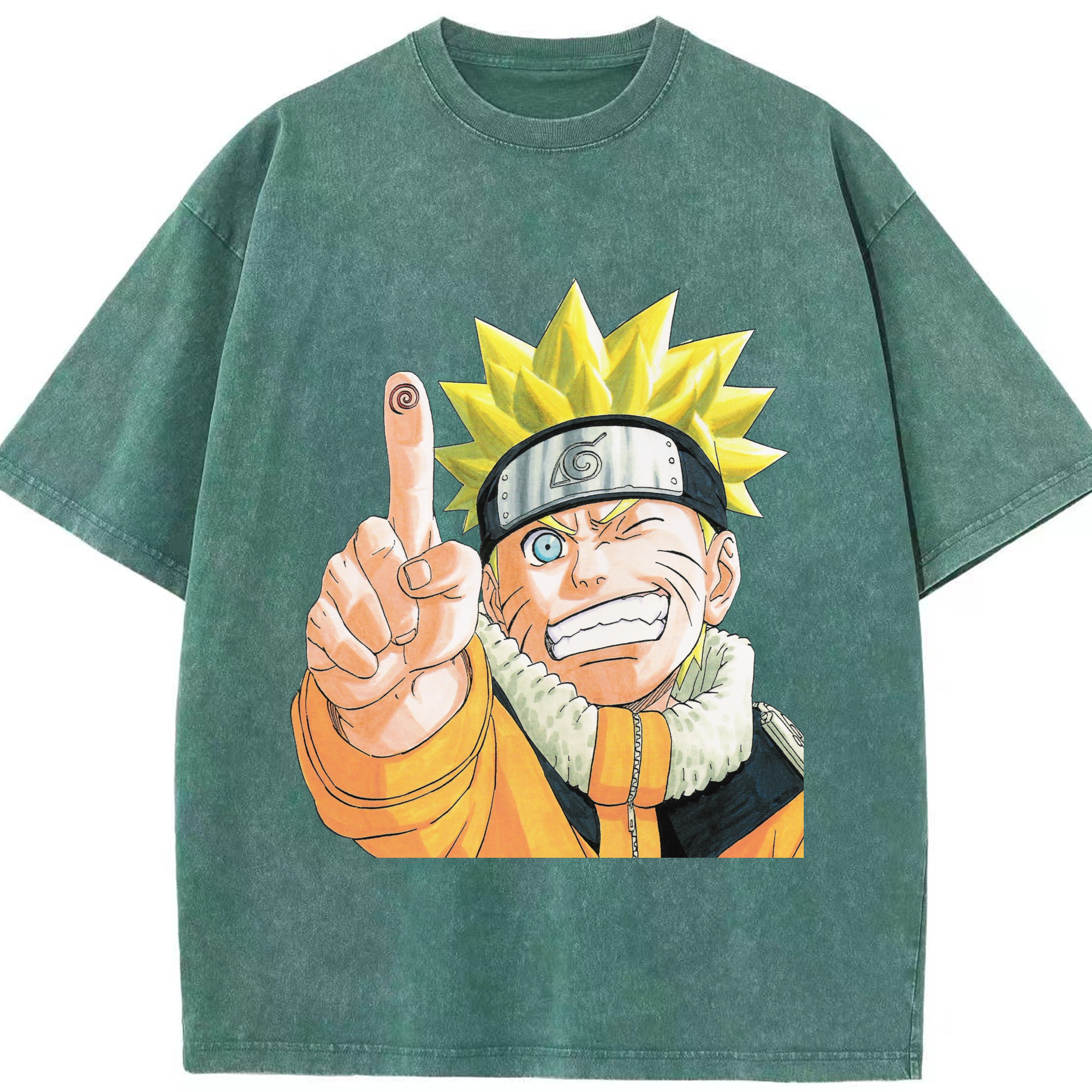 （画像用） NARUTO -ナルト- うずまき ナルト Uzumaki Naruto 綿100% ヴィンテージ風 半袖Tシャツ（フロントプリント）